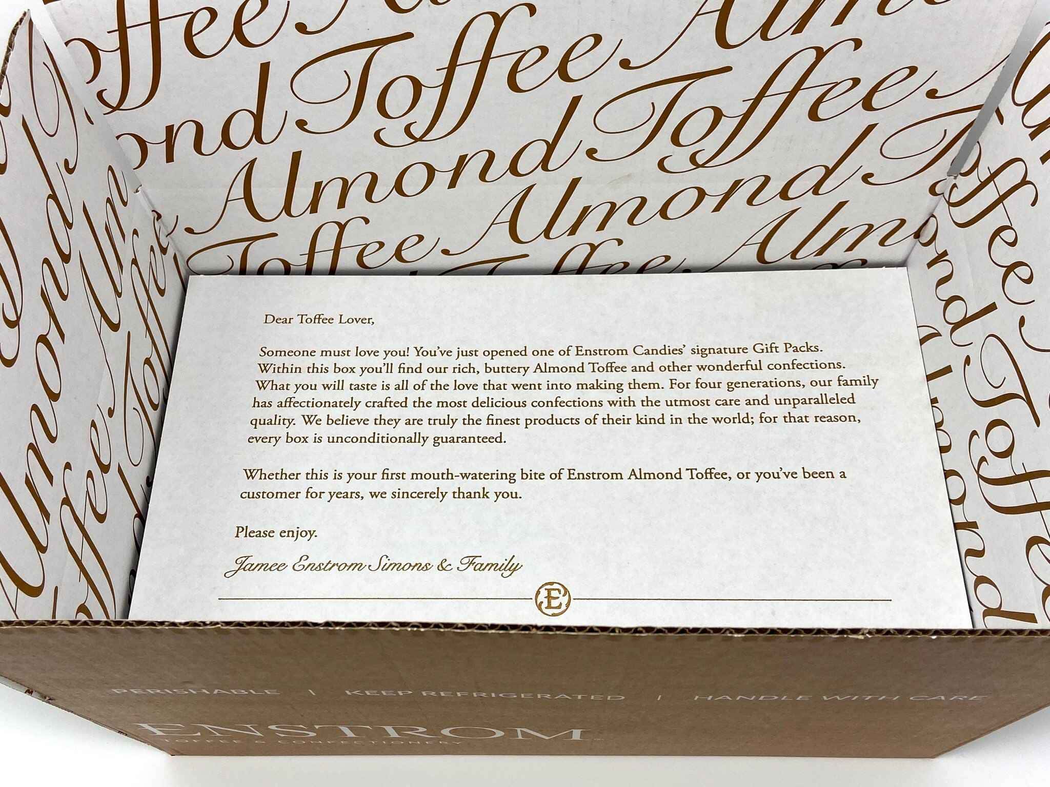 A box with a letter inside of it.