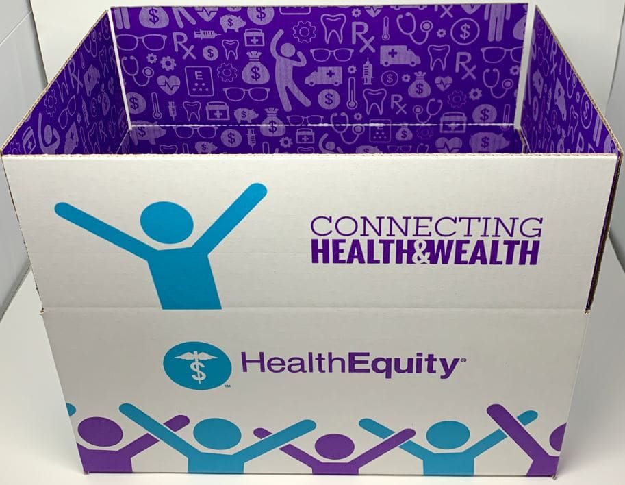A box with the words health equity on it.