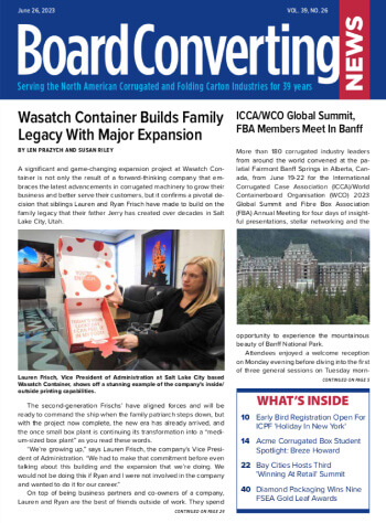 Wasatch Container Newsroom | Board Converting News - June 26, 2023